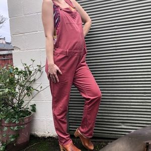 Hatch Cord Overalls: Blush Maternity Overalls